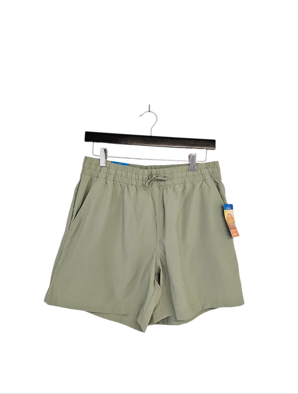 Columbia Mid Rise Vista Hill Light Olive Elastic Waist Shorts Small NWT